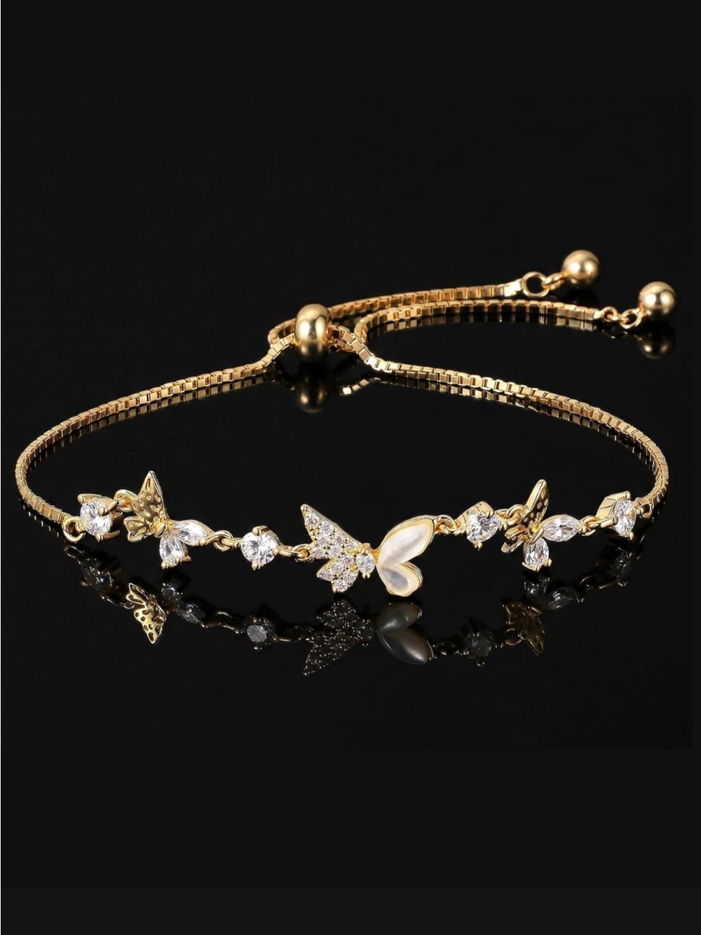 🆕New Gold Adjustable Butterfly Bracelet-Dainty
